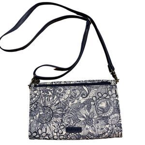 Sakroots Campus Mini Crossbody Blue White Floral‎